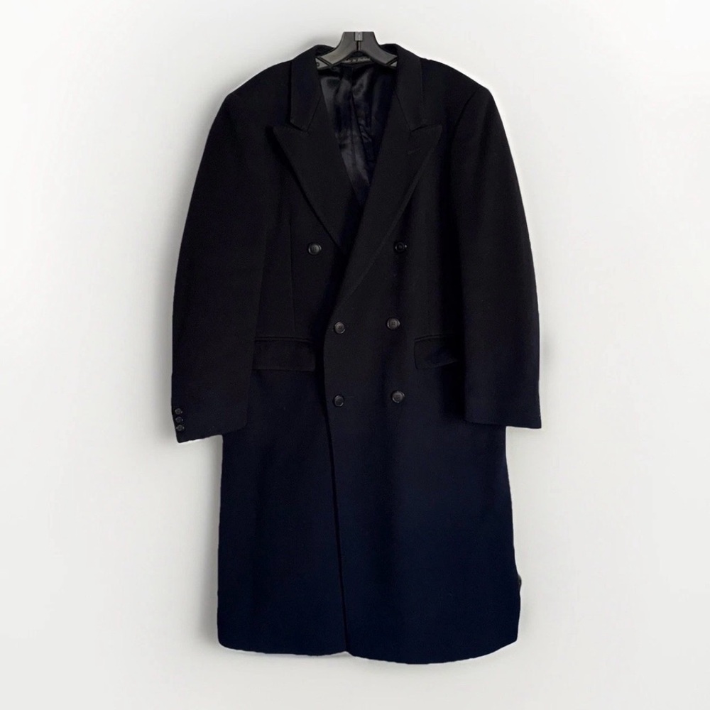 BARNEY’S NEW YORK Navy 100% Pure Wool Double Breasted England Coat M / L 42/44 R